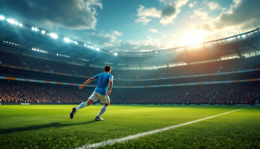 IPTV Champions League 2026: A football player in action on the field