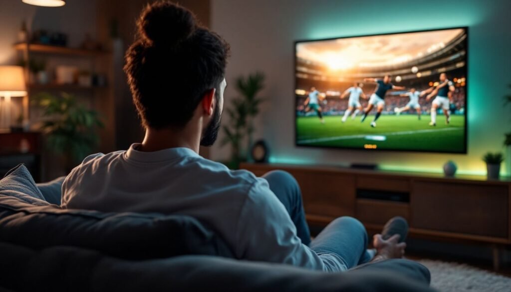 IPTV Live Sports UK streaming on a smart TV
