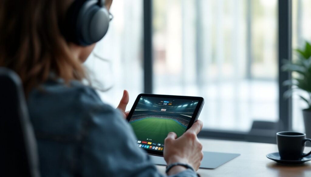 IPTV Live Sports UK streaming on a tablet