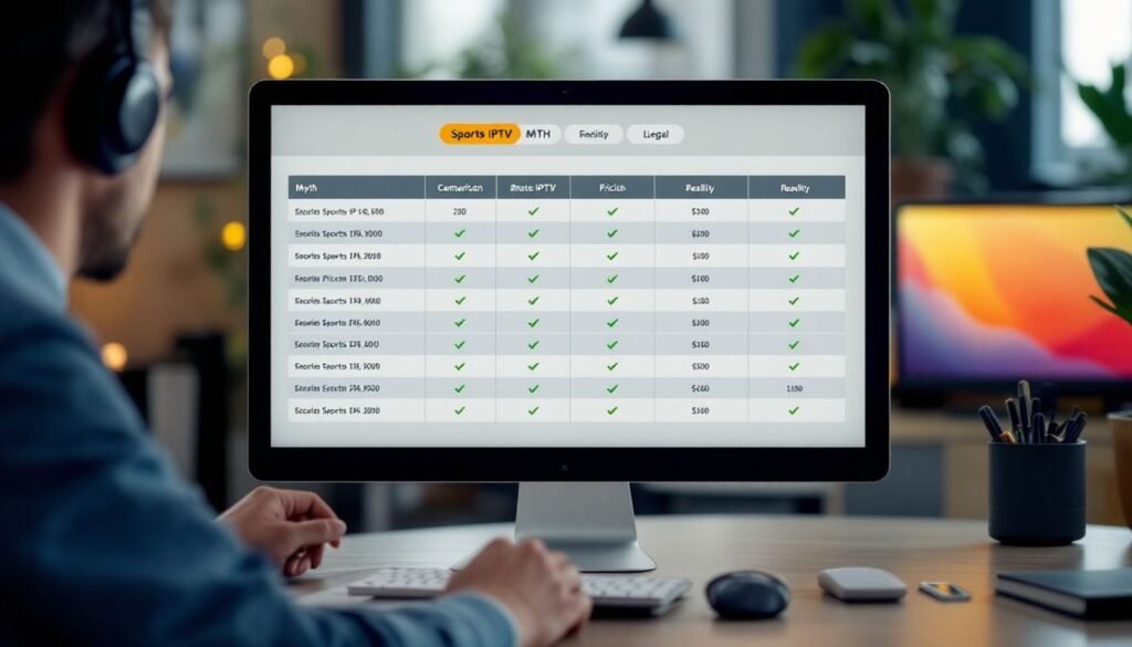 Sports IPTV UK 2026: A comparison table of different Sports IPTV UK providers and their pricing plans
